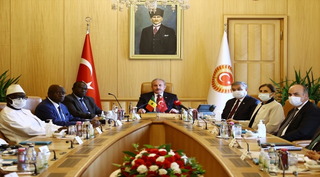 TBMM Başkanı Şentop, Senegal-Türkiye Parlamentolar Arası Dostluk Grubu'nu kabul etti:
