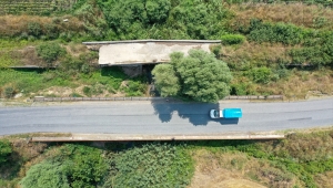 Tekirdağ'da günümüze 3 kemeri ulaşan tarihi Karapürçek Köprüsü ilgi görüyor