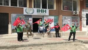 Trabzon, Bayburt ve Giresun'da İHH Derneği üyeleri İsrail'in Mescid-i Aksa'daki politikalarını kınadı