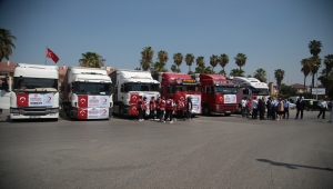 Adana'dan selden etkilenen Kastamonu'ya 10 tır yardım malzemesi gönderildi