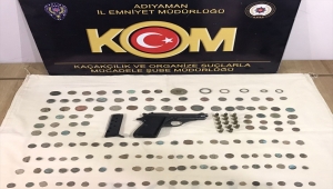 Adıyaman'da tarihi eser operasyonunda iki şüpheli gözaltına alındı
