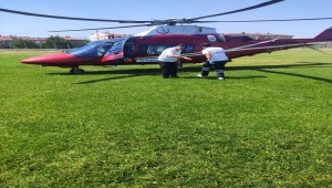 Afyonkarahisar'da ambulans helikopter, boğazına madeni para kaçan çocuk için havalandı