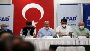 Bakanlar Soylu, Karaismailoğlu, Pakdemirli ve Kurum Marmaris'te koordinasyon toplantısına katıldı