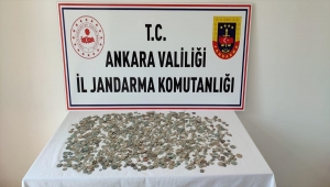 Beypazarı'nda tarihi eser niteliği taşıdığı değerlendirilen 2 bin 30 sikke ele geçirildi