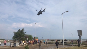 Bozkurt'ta selde mahsur kalan vatandaşlar helikopterlerle tahliye ediliyor