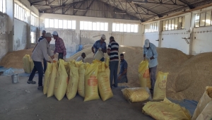 Elazığ'dan Manavgat'taki besicilerin hayvanları için 13 ton 250 kilogram arpa yardımı