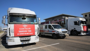 Elazığ'dan sel felaketinin yaşandığı Kastamonu'ya 3 tır yardım malzemesi ile arazöz gönderildi