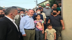 İçişleri Bakanı Süleyman Soylu, Bartın'da sel bölgelerinde inceleme yaptı: