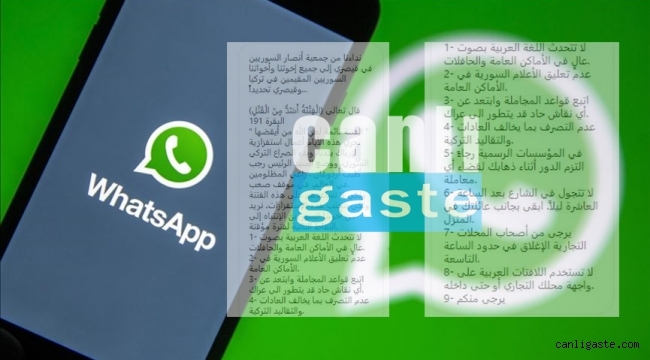 Kayseri'de bulunan Suriyeliler Derneğinin WhatsApp mesajları ortaya çıktı