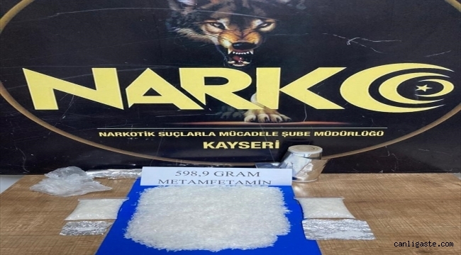 Kayseri Talas'ta 598 gram sentetik uyuşturucu ele geçirildi