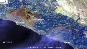 Manavgat'taki yangının etkilediği alan Gebze Teknik Üniversitesi tarafından haritalandırıldı: