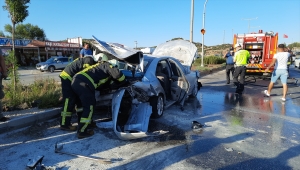 Manisa'da 6 aracın karıştığı zincirleme trafik kazasında 3'ü engelli 5 kişi yaralandı