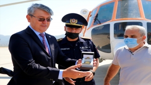 Muğla'daki yangın söndürme çalışmalarına destek veren Kazakistanlı ekip ülkelerine uğurlandı
