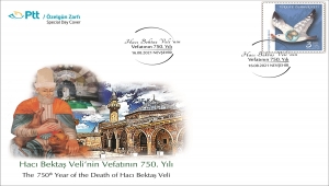 PTT "Hacı Bektaş Veli'nin Vefatının 750. yılı" konulu özel gün zarfını tedavüle çıkardı