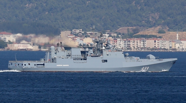Rus askeri gemisi Çanakkale Boğazı'ndan geçiş yaptı