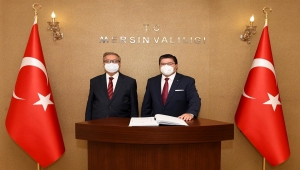 Şili'nin Ankara Büyükelçisi Rodrigo E. Arcos Castro, Mersin Valisi Su'yu ziyaret etti