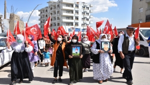 Şırnak'ta terör mağduru aileler HDP İl Başkanlığı binası önünde eylem yaptı