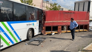 Tekirdağ'da tamir edildikten sonra test sürüşü yapılan otobüs 7 araca çarptı
