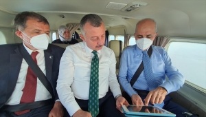 AK Parti Genel Başkanvekili Kurtulmuş, İzmit Körfezi'ni havadan denetledi: