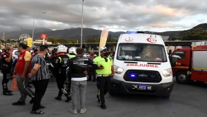Bursa'da polisi görünce kaçan şüphelilerin kullandığı otomobilin çarptığı kadın ağır yaralandı
