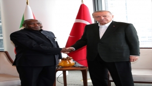 Cumhurbaşkanı Erdoğan, New York'ta Burundi Cumhurbaşkanı Ndayishimiye ile bir araya geldi