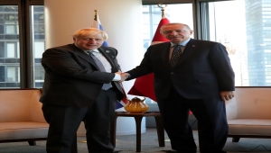 Cumhurbaşkanı Erdoğan, New York'ta İngiltere Başbakanı Johnson'u kabul ediyor