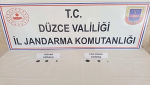 Düzce'de Roma dönemine ait bakır ve bronz sikkeler ele geçirildi