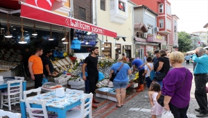 Edirne'de balıkçı tezgahları istavrit ve sardalyayla şenlendi