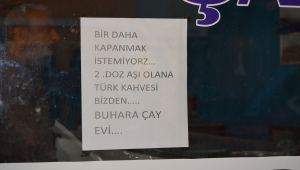 Gaziantep'te çay ocağı işletmecisinden 2 doz aşı olana Türk kahvesi ikramı