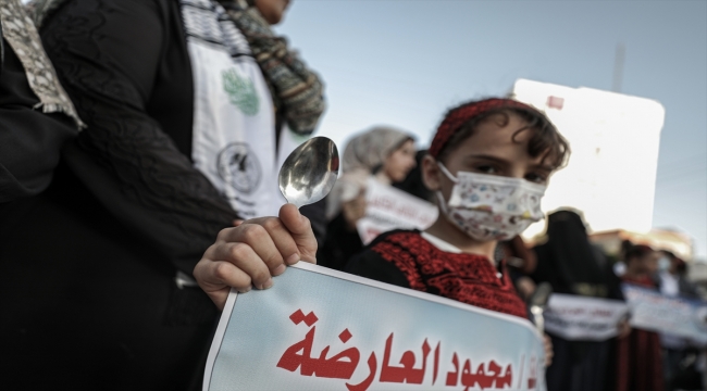 Gazzeli kadınlar İsrail hapishanelerindeki Filistinli tutuklular için destek gösterisi düzenledi