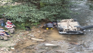 Giresun'da dereye devrilen otomobildeki çift hayatını kaybetti