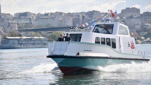 Haliç Tersanesi'nde yapılan 8 deniz taksi suya indirildi