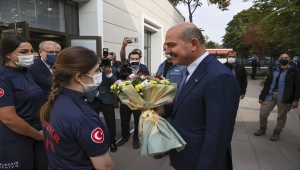 İçişleri Bakanı Soylu, Tüm İtfaiyeciler Birliği Derneği mensuplarını kabul etti: