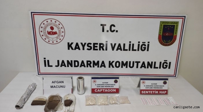 Kayseri'de 1458 adet sentetik uyuşturucu ele geçirildi
