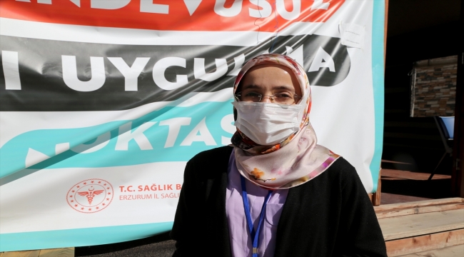 Sağlık ekipleri Erzurum'u "mavi" kategoriye taşımanın sevincini yaşıyor