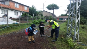 Samsun'da jandarma ekipleri kırsalda öğrenci servis araçlarını denetledi