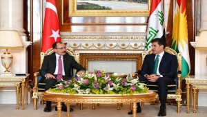 Ticaret Bakanı Muş, Erbil'de IKBY Başkanı Barzani ile görüştü