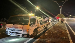 Tunceli'de domuz sürüsünün neden olduğu zincirleme kazada 2 kişi yaralandı
