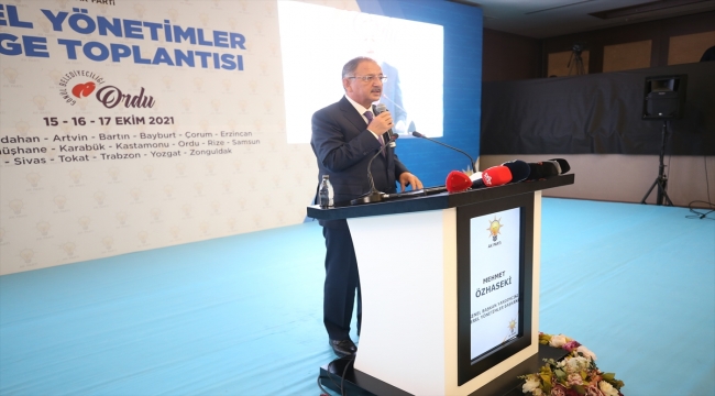 AK Parti'li Özhaseki, partisinin Yerel Yönetimler Bölge Toplantısı'nda konuştu: