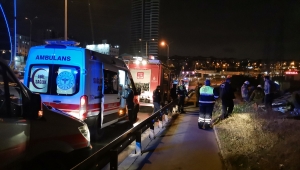Avcılar'da takla atan otomobildeki iki kişi yaralandı
