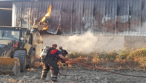 Aydın'da besi çiftliğinde çıkan yangın söndürüldü
