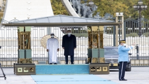 Cumhurbaşkanı Erdoğan Çad Geçiş Dönemi Devlet Başkanı Itno'yu resmi törenle karşıladı