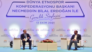 Dünya Etnospor Konfederasyonu Başkanı Bilal Erdoğan, Çorum'da söyleşiye katıldı: