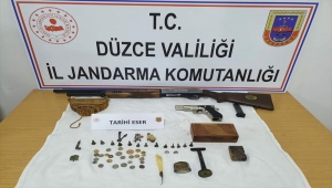 Düzce'de 42 parça tarihi eser ele geçirildi