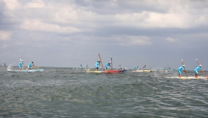 Gazze Şeridi'nde kürek turnuvası düzenlendi
