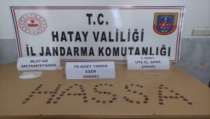 Hatay'da uyuşturucu ve tarihi eser kaçakçılığı operasyonunda 4 şüpheli yakalandı 
