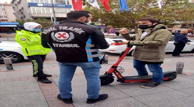 İstanbul'da elektrikli scooter kullanımına ilişkin denetimler sürüyor