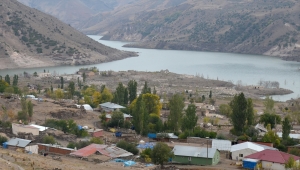 Kars'ta Karakurt HES Barajı'nda su seviyesi düştü