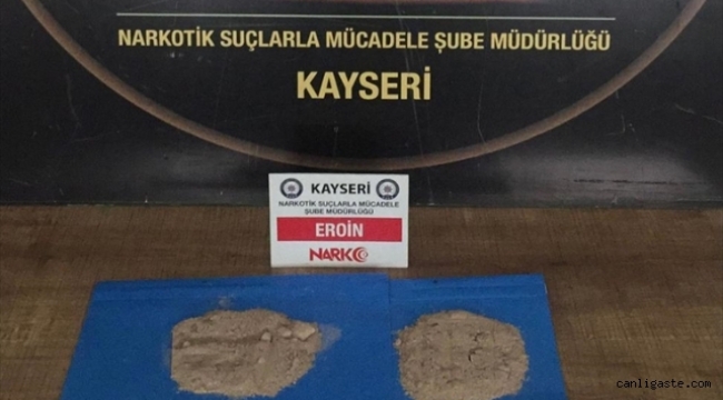 Kayseri'de yolcu otobüsünde 110 gram eroin ele geçirildi