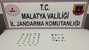 Malatya'da tarihi eser olduğu değerlendirilen 46 obje ele geçirildi